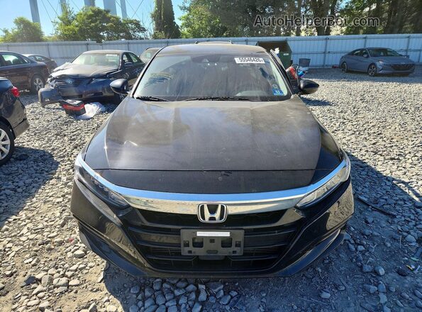 1HGCV1F57JA137392 2018 HONDA ACCORD Black წინა ხედი