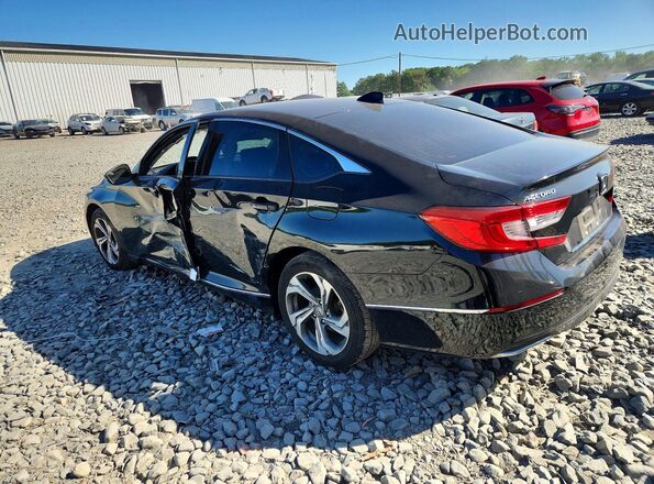 1HGCV1F57JA137392 2018 HONDA ACCORD Black უკანა მარცხენა