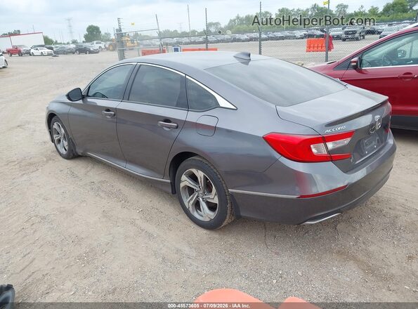 1HGCV1F57JA140910 2018 HONDA ACCORD Gray Trasero izquierdo