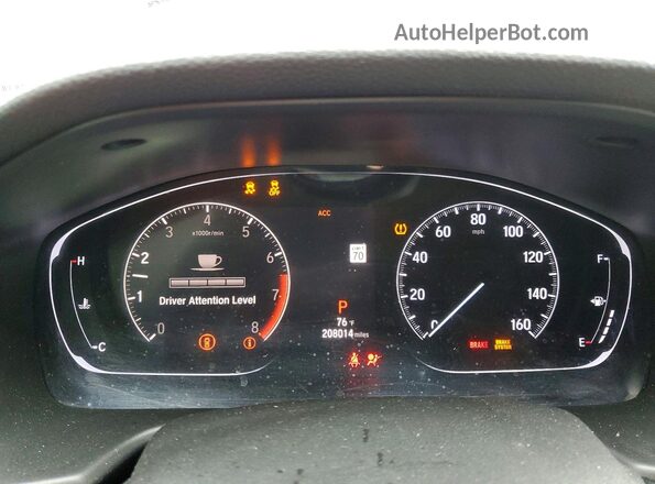 1HGCV1F57KA011468 2019 HONDA ACCORD Silver Vista del cuadro de instrumentos