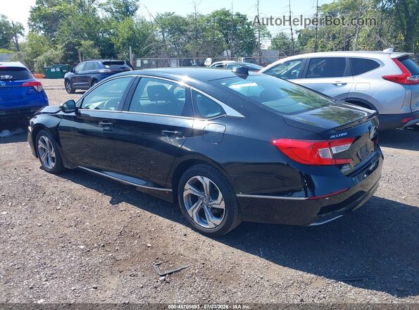 1HGCV1F57KA104135 2019 HONDA ACCORD Black Rear left