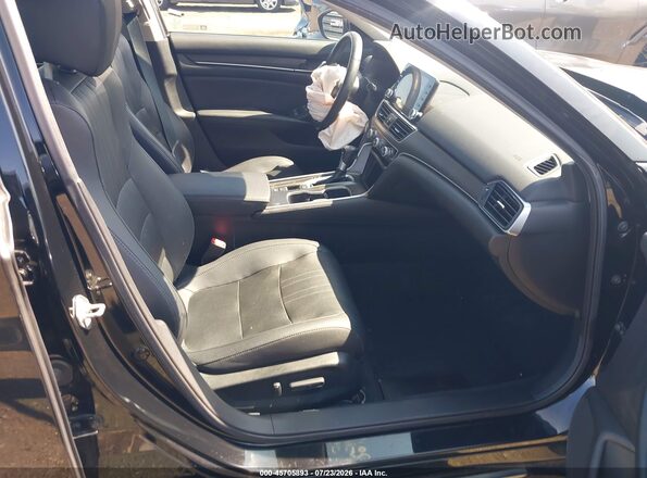 1HGCV1F57KA104135 2019 HONDA ACCORD Black Front interior view