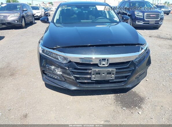 1HGCV1F57KA104135 2019 HONDA ACCORD Black Front view