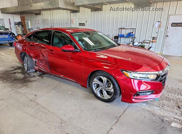 1HGCV1F57KA141119 2019 HONDA ACCORD Красный Передняя правая четверть