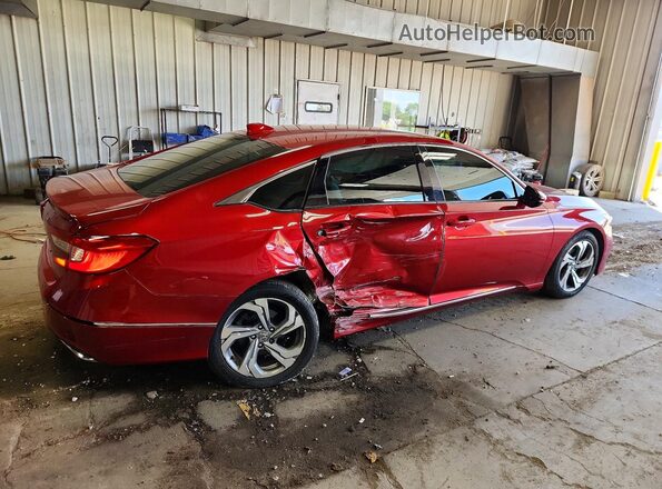 1HGCV1F57KA141119 2019 HONDA ACCORD Красный Задняя правая четверть