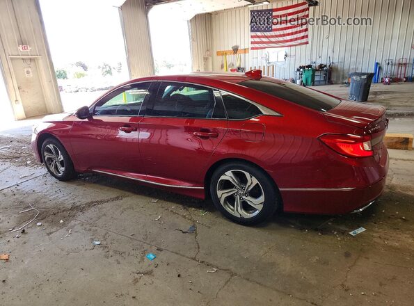 1HGCV1F57KA141119 2019 HONDA ACCORD Красный Задняя левая четверть