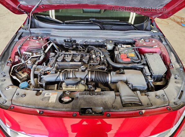 1HGCV1F57KA141119 2019 HONDA ACCORD Красный Вид задней части салона