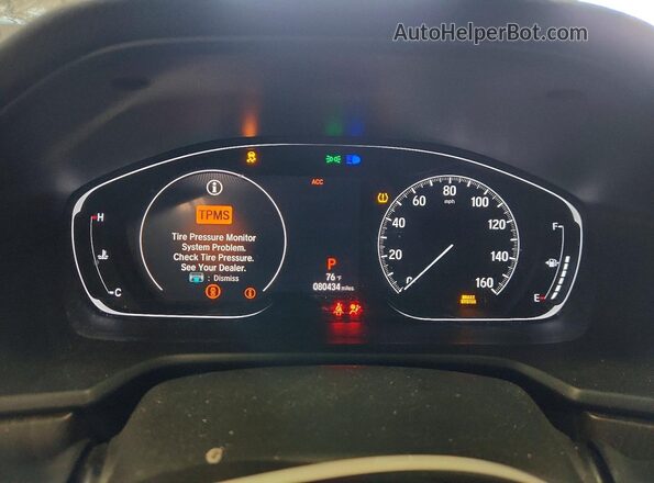 1HGCV1F57KA141119 2019 HONDA ACCORD Красный Вид щитка приборов