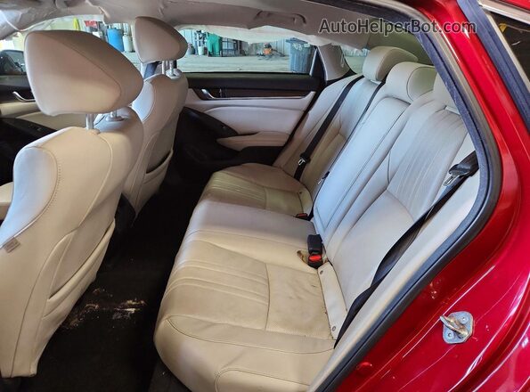 1HGCV1F57KA141119 2019 HONDA ACCORD Красный Вид задних сидений