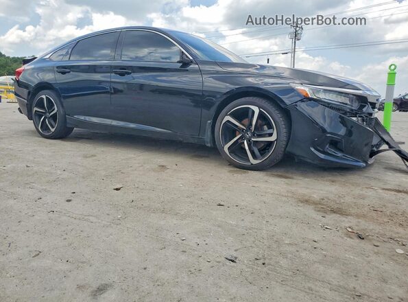 1HGCV1F57MA039807 2021 HONDA ACCORD Black Front right