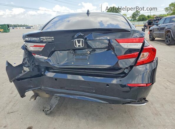 1HGCV1F57MA039807 2021 HONDA ACCORD Black Rear view