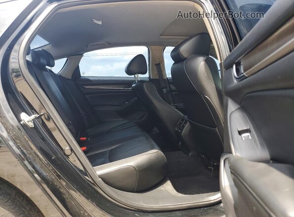 1HGCV1F57MA039807 2021 HONDA ACCORD Black Rear seats view