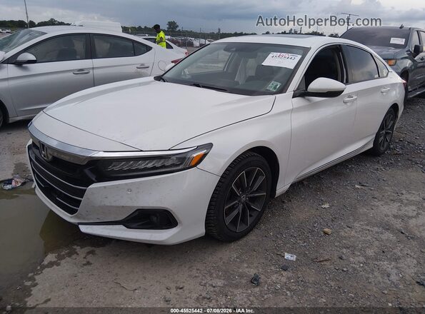 1HGCV1F57MA084729 2021 HONDA ACCORD White Vista tres cuartos delantera izquierda