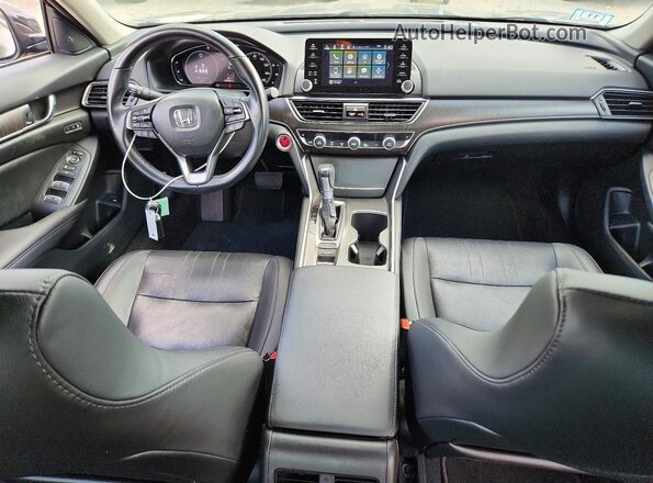 1HGCV1F57MA115204 2021 HONDA ACCORD Black Առջևի վահանակի տեսք