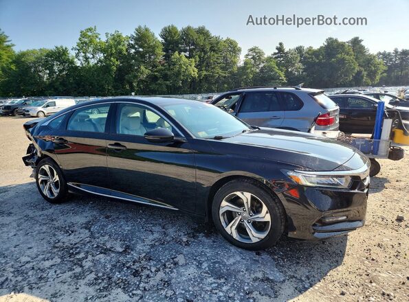1HGCV1F58JA031808 2018 HONDA ACCORD Black Передня права чверть