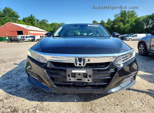1HGCV1F58JA031808 2018 HONDA ACCORD Black Вид спереду