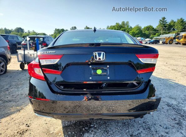 1HGCV1F58JA031808 2018 HONDA ACCORD Black Вид ззаду