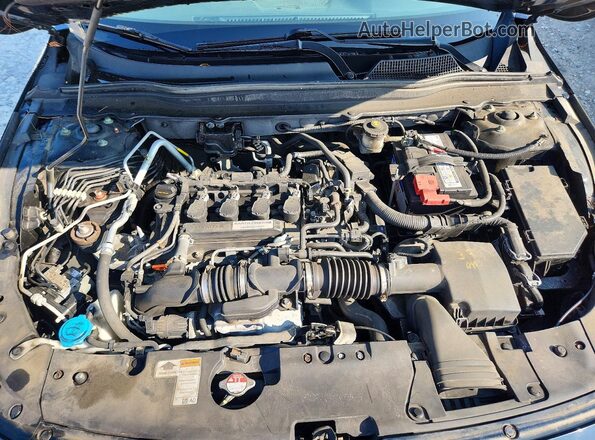 1HGCV1F58JA031808 2018 HONDA ACCORD Black Вид задньої частини салону