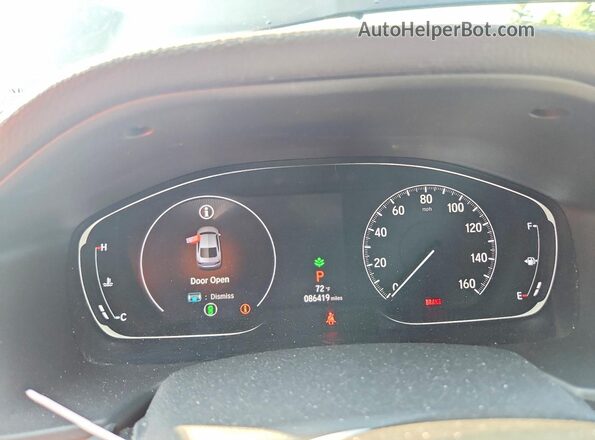 1HGCV1F58JA031808 2018 HONDA ACCORD Black Вид щитка приладів