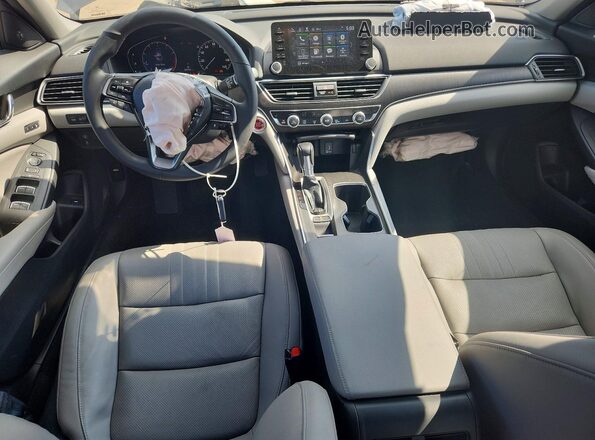 1HGCV1F58JA040251 2018 HONDA ACCORD Gray Dashboard view
