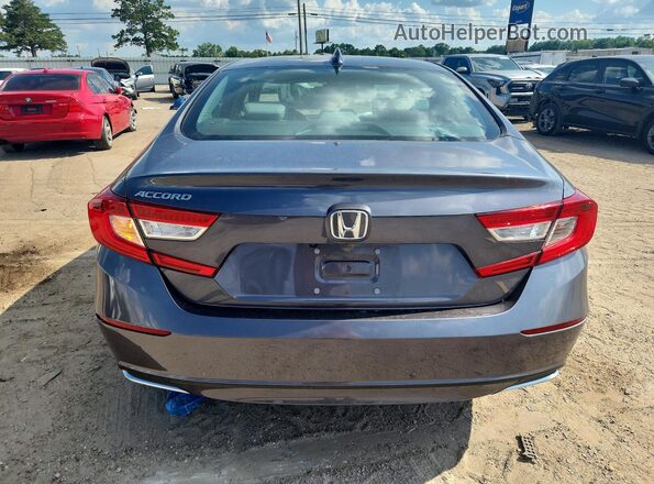 1HGCV1F58JA040251 2018 HONDA ACCORD Gray Rear view