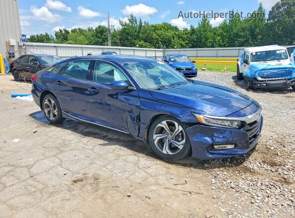 1HGCV1F58JA162270 2018 HONDA ACCORD Blue Delantero derecho