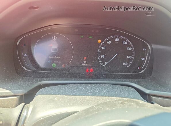 1HGCV1F58JA208941 2018 HONDA ACCORD Red Instrument cluster view