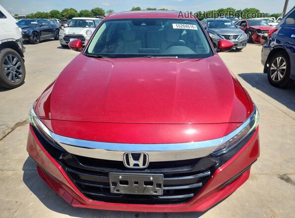 1HGCV1F58JA208941 2018 HONDA ACCORD Red Front view