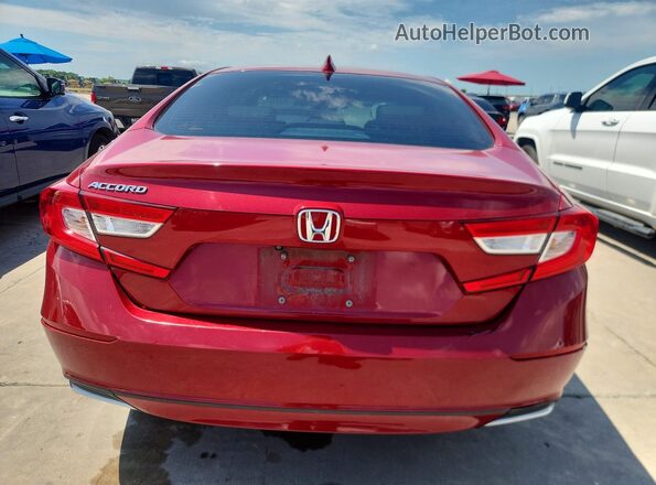 1HGCV1F58JA208941 2018 HONDA ACCORD Red Rear view