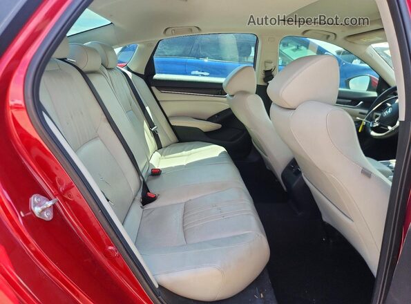 1HGCV1F58JA208941 2018 HONDA ACCORD Red Rear seats view