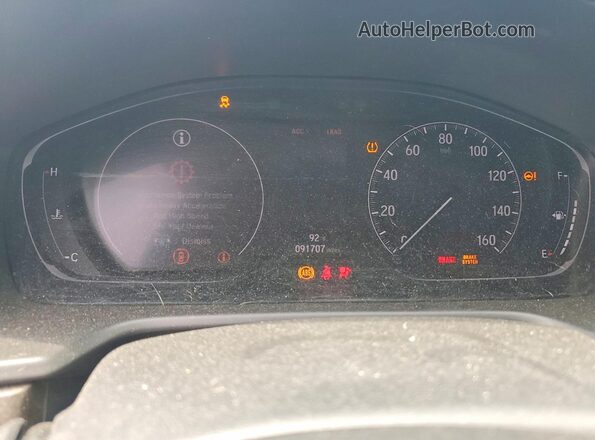 1HGCV1F58LA123424 2020 HONDA ACCORD Silver Вид щитка приладів