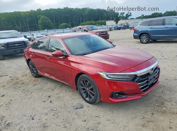 1HGCV1F58MA048886 2021 HONDA ACCORD Red Delantero derecho