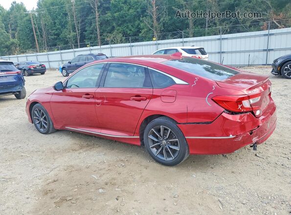 1HGCV1F58MA048886 2021 HONDA ACCORD Red Trasero izquierdo