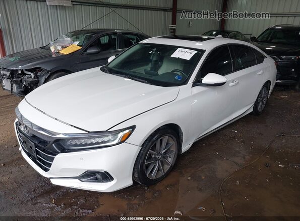 1HGCV1F58MA062397 2021 HONDA ACCORD White წინა მარცხენა ხედი სამი მეოთხედიდან