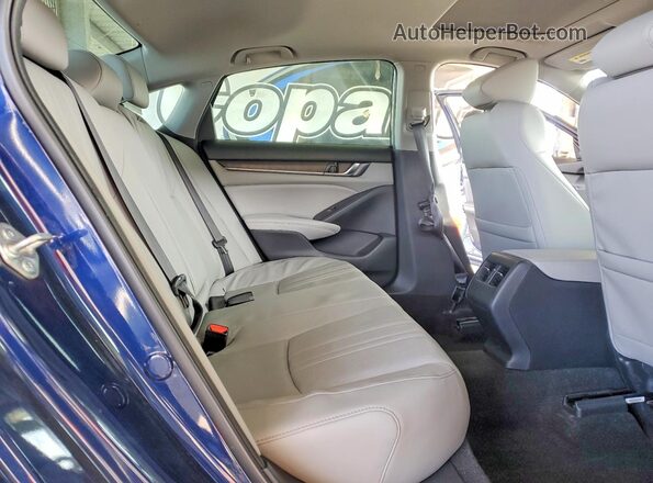 1HGCV1F59JA178770 2018 HONDA ACCORD Blue Հետևի նստատեղերի տեսք