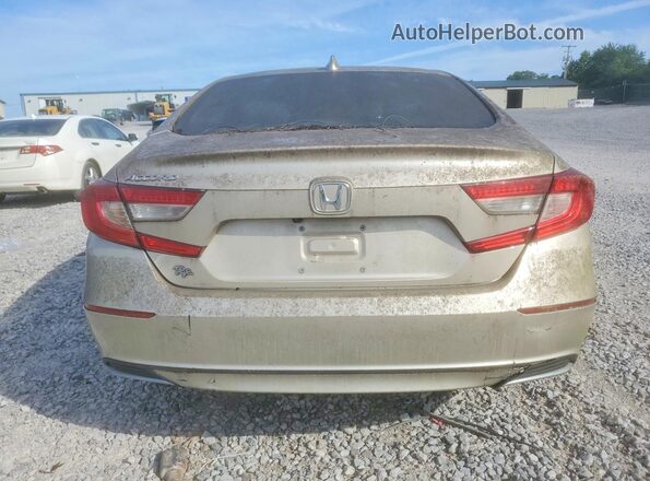 1HGCV1F59JA262846 2018 HONDA ACCORD Beige Rear view
