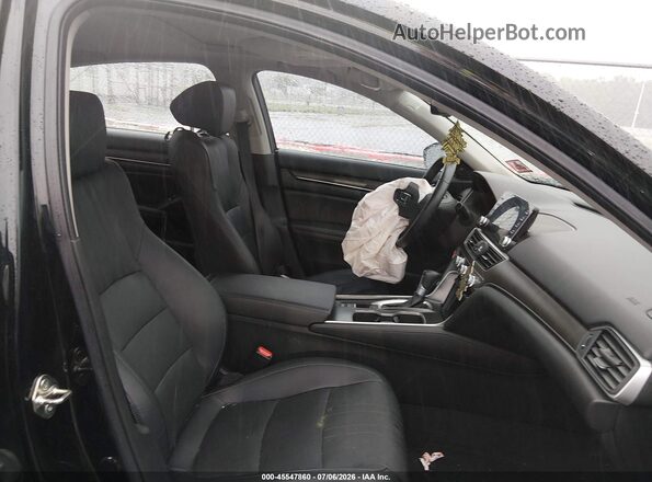 1HGCV1F59KA038297 2019 HONDA ACCORD Black წინა სალონის ხედი