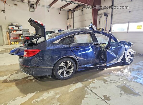 1HGCV1F59KA102659 2019 HONDA ACCORD Blue Trasero derecho
