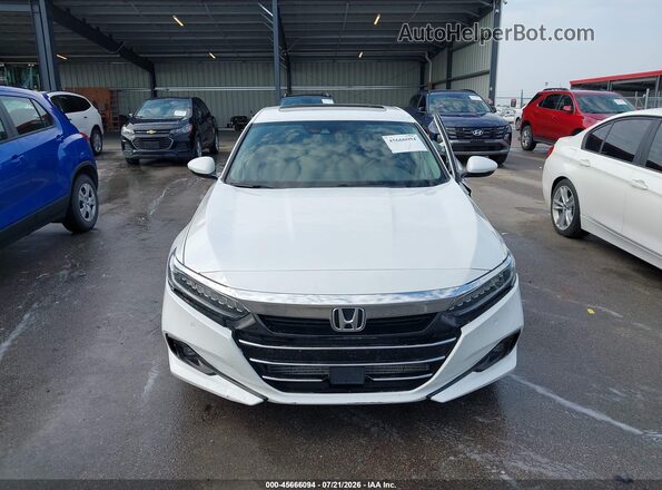 1HGCV1F59MA094243 2021 HONDA ACCORD Белый Вид задней части салона