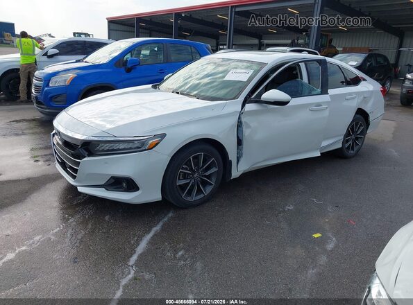 1HGCV1F59MA094243 2021 HONDA ACCORD Белый Передняя левая четверть
