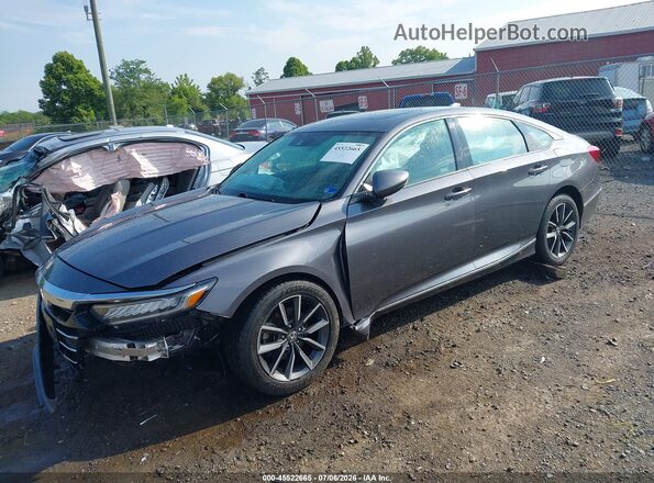 1HGCV1F59NA011346 2022 HONDA ACCORD Gray Przód lewy