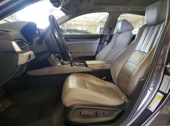1HGCV1F5XJA100160 2018 HONDA ACCORD Серый Вид салона спереди