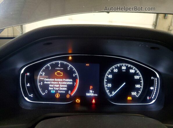 1HGCV1F5XJA100160 2018 HONDA ACCORD Серый Вид щитка приборов
