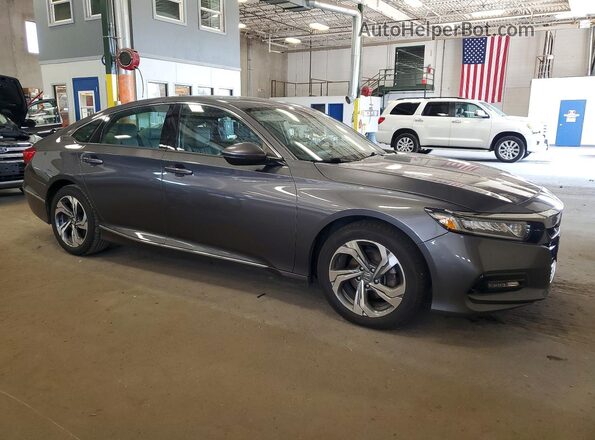 1HGCV1F5XJA100160 2018 HONDA ACCORD Серый Передняя правая четверть