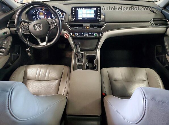 1HGCV1F5XJA100160 2018 HONDA ACCORD Серый Вид панели приборов
