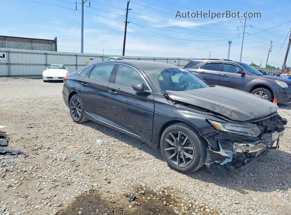 1HGCV1F5XMA112068 2021 HONDA ACCORD Black წინა მარჯვენა