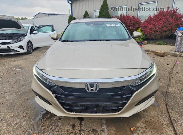 1HGCV1F63JA130898 2018 HONDA ACCORD Cream Front view