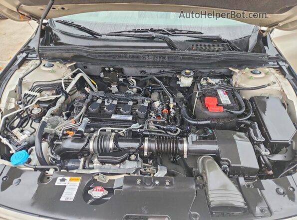 1HGCV1F63JA130898 2018 HONDA ACCORD Cream Rear interior view