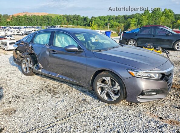 1HGCV1F67JA155979 2018 HONDA ACCORD Gray Przód prawy