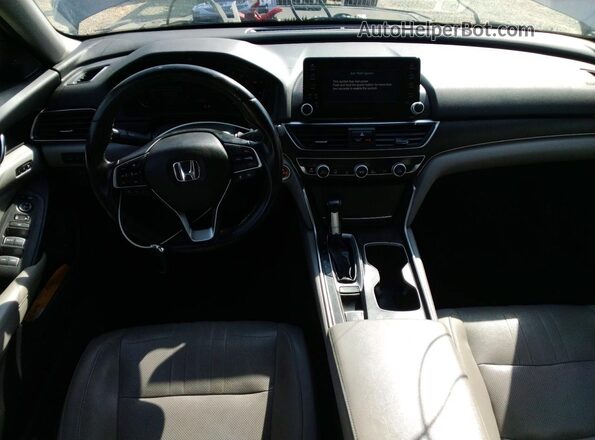 1HGCV1F67JA155979 2018 HONDA ACCORD Gray Widok deski rozdzielczej